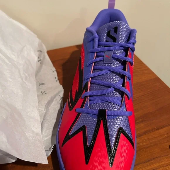 Puma Vibrant Red and Purple Athletic Shoes - Picture 3 of 5